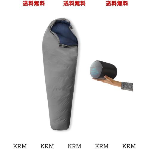 Litume ウルトラコンパクトスリーピングバッグ、夏および3シーズン対応、700+フィルパワーダウン、超軽量でポータブルなマミースリーピン