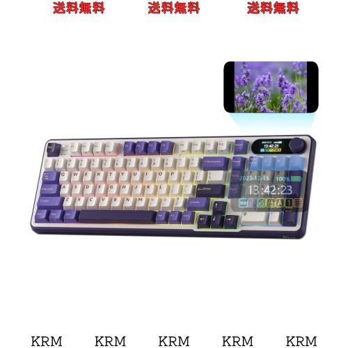 RK ROYAL KLUDGE S98 メカニカルキーボード、スマートディスプレイおよびノブ付き、トップマウント 96% ワイヤレスメカニカルキーボード