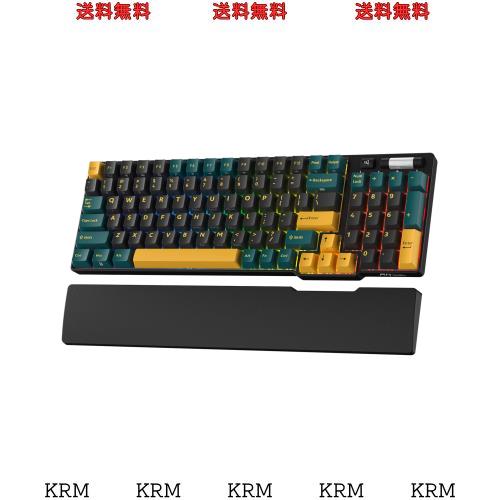 RK ROYAL KLUDGE RK96 RGB 限定版、90% 96 キーワイヤレス 3 モード BT5.0/2.4G/USB-C ホットスワップ可能メカニカルキーボード、リストの通販は