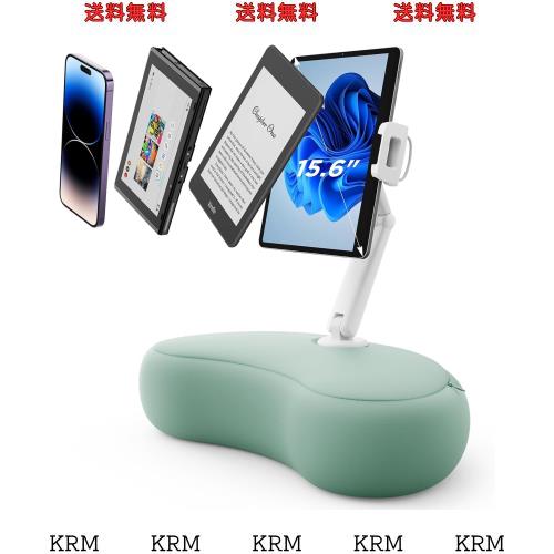 タブレットピロースタンド 360°調節可能 寝ながらスタンドタブレット クッション スタンド フレキシブルな2軸アーム付き 縦置きスタンドの通販は