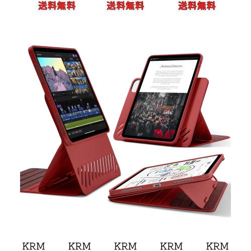 ESR iPad Pro 11インチ ケース M4 (2024、第5世代)専用 取外し可能なマグネットカバー付き回転式ケース 縦向き/横向きスタンド 9段階の角