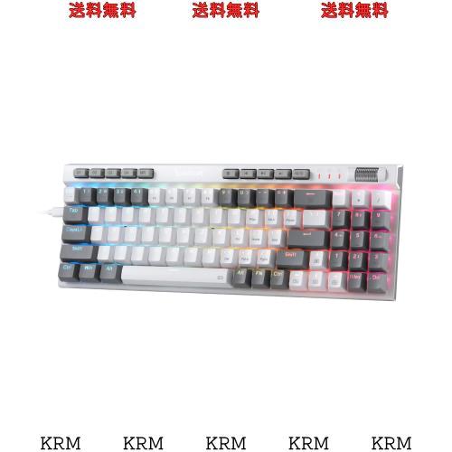 Redragon K655 75%RGB 有線メカニカルゲーミングキーボード 78キー ホットスワップ メカニカルキーボード アルミカバーボード付き アップ