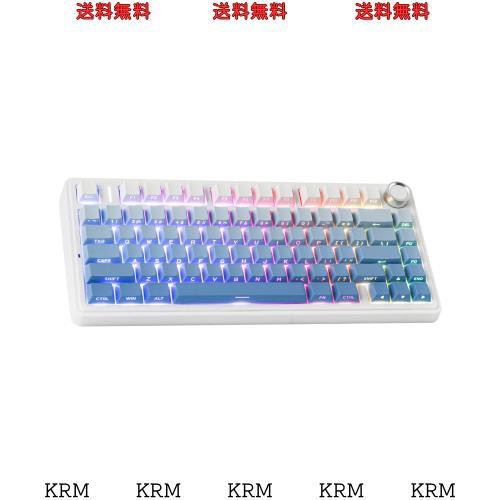 EPOMAKER x Aula F75 ゲーミングキーボード ガスケット メカニカルキーボード 5層パッド&ノブ付き 75% ワイヤレス ホットスワッパブル Bの通販は