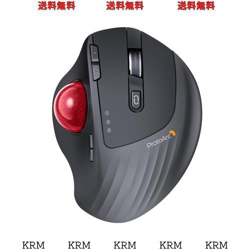 ProtoArc トラックボールマウス EM01 NL 2.4GとBluetooth両対応 3台デバイス同時接続ワイヤレスマウス 5段階調節DPI 7ボタン トラックボの通販は