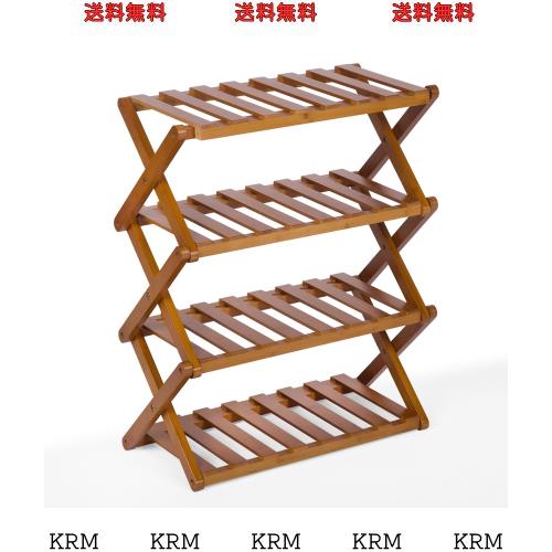 VaLaVie シューズラック 折りたたみシューズラック 天然竹 オープン収納ラック 省スペース ファッション 靴収納ラック 靴キャビネット 多