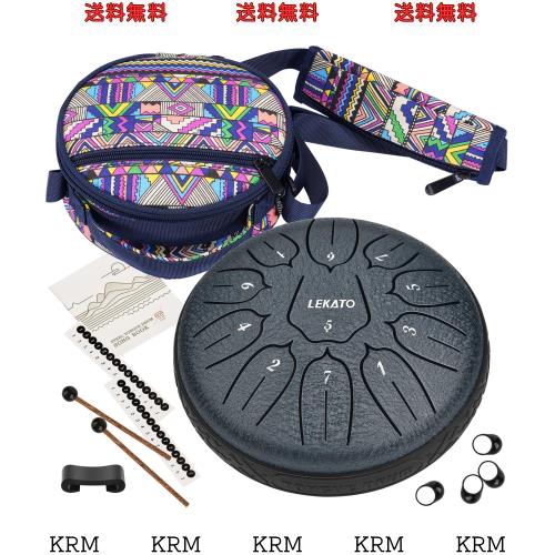 タングドラム スリットドラム 11音 6インチ 収納バッグ付き 楽器 打楽器 ヨガ 瞑想 禅 祈り 楽譜付き (ブルー)の通販は