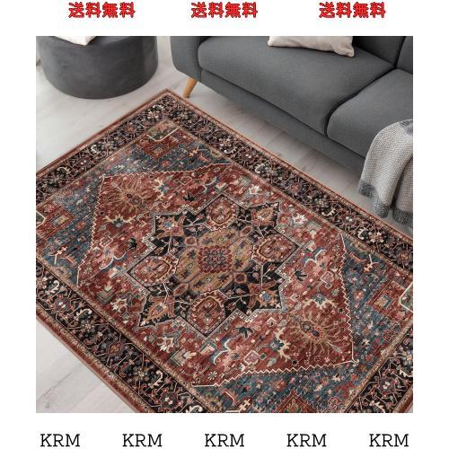 ラグ カーペット ペルシャ風絨毯 インテリア 北欧 チェアマット マット 1.5畳 130*190cm おしゃれ 滑り止め 洗える マット 長方形 北欧