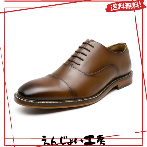 [フォクスセンス] 革靴 メンズ ビジネスシューズ  高級紳士靴 本革 軽量・防水 高級レザー ブラウン 24.0cm C9010-02の通販は 7,103円