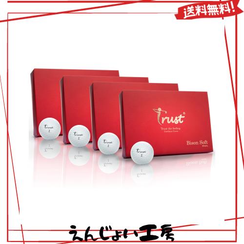 TrustトラストゴルフボールBison Soft 飛ぶ 曲がらない 止まるウレタン