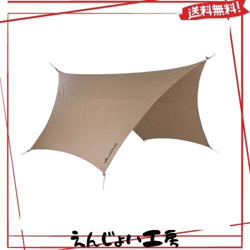 Unigear ヘキサタープ tcタープ ポリコットン 5m延長ベルト付き 3.2ｍｘ2.9ｍ テントとの取り組み可能 焚き火 タープ 遮光 遮熱 難燃 軽の通販は 9,761円