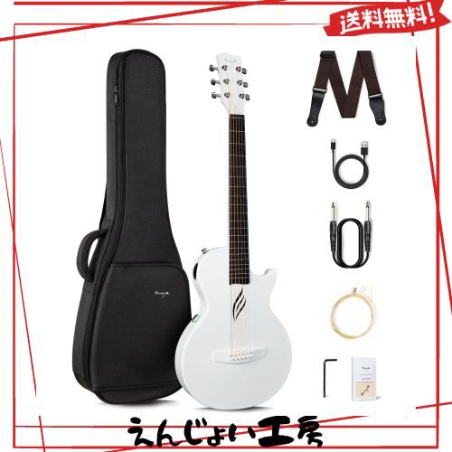 Enya Nova Go SP1アコースティック?エレキギター・カーボン一体成型ミニギター AcousticPlusピックアップ付き、ギターケースとギター両