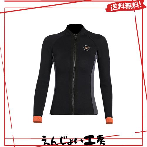 ウエットスーツ タッパー ウエットジャケット レディース 3mm フロントジップ ネオプレーン 長袖 ウエットジャケット サーフィン ダイビの通販は 5,338円