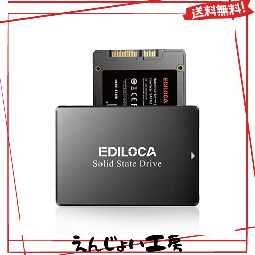 EDILOCA ES106 SSD 1TB 2.5インチ 7mm SATA3 6Gb/s 3D NAND TLC採用 内蔵型SSD エラー訂正機能 低消費電力 耐震 耐衝撃 3年保証 (1 TB)