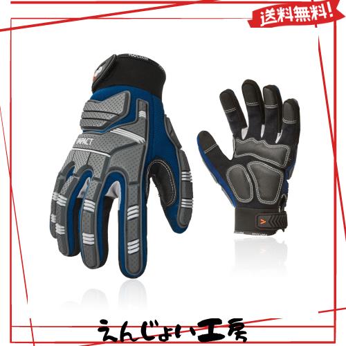 [Vgo...] 安全作業手袋 メンズ メカニックグローブ タッチパネル対応 耐摩耗 Impact衝撃吸収 バイク 手袋 Heavy Duty 防振手袋 リガー手