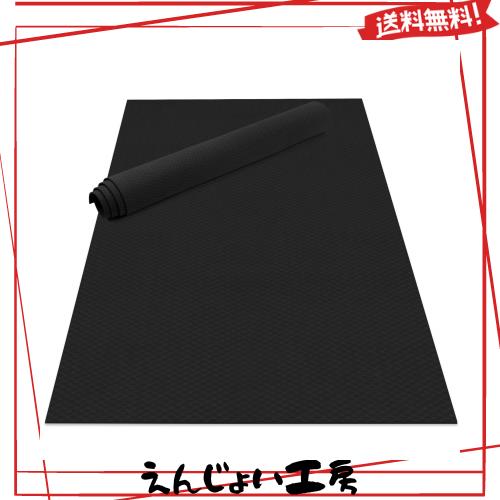 Odoland ヨガマット エクササイズマット 200x130cm 極厚6mm 高密度 ニトリルゴム 滑り止め ストラップ付 二人用 トレーニングマット 収納