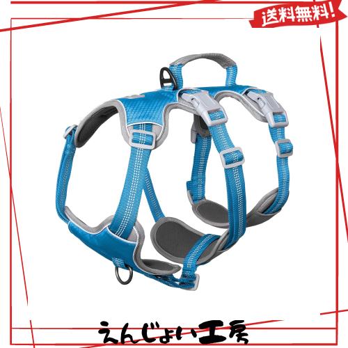 Huntboo 犬 ハーネス 犬用ハーネス 犬ハーネス大型犬 ドッグハーネス 防水 咳き込み防止 夜反射 サイズ調整可能 通気性 引っ張り防止 ウ