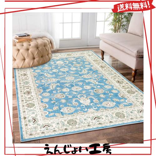 HAOCOO ラグ 夏用 カーペット 約1畳 ペルシャ絨毯風 洗える 120х160cm 耐磨耗性 すべり止め 低反発 防音 室内用 ラグマット シェニール の通販は 5,584円