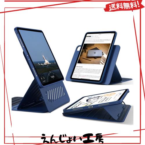 ESR iPad Pro 12.9 ケース (2022/2021、第6/5世代) 専用 取外し可能なマグネットカバー付き回転式ケース 縦向き/横向きスタンド 9段階のの通販は 8,322円