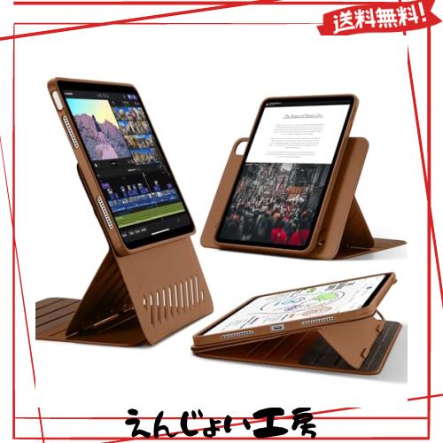 ESR iPad Air 11インチ ケース M2 (2024、第6世代)、iPad Air 第5/4世代 ケース(2022/2020)専用 取外し可能なマグネットカバー付き回転式