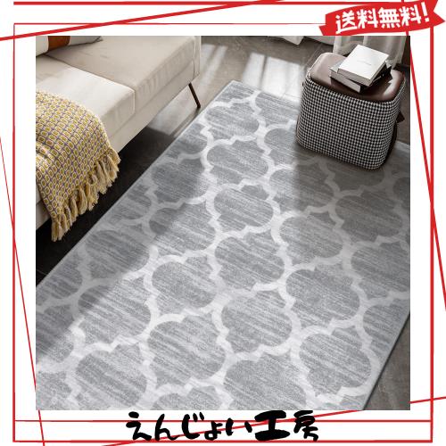 HAOCOO カーペット 洗える 120х160cm 北欧風 ラグ オールシーズン適用 モロッコ柄 約1.5畳 ホットカーペット対応 ふわふわ 滑り止め 低の通販は 6,346円