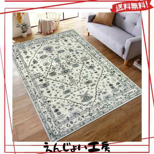 HAOCOO ラグ カーペット 洗える 140×200cm オールシーズン適用 絨毯 エスニック風 ラグマット 1.5畳 ふわふわ おしゃれ 滑り止め 低反発の通販は