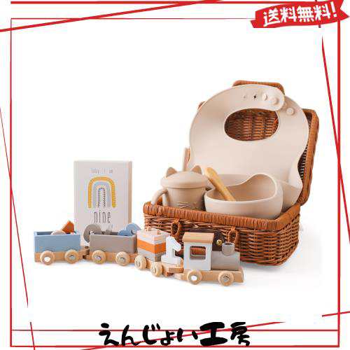 Mamimami Home 出産祝い 男の子 女の子 人気ギフト6点セット 離乳食器 吸盤付き 食品グレードシリコーン 電子レンジ 食洗機使用可能 月齢