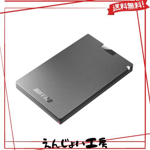 BUFFALO バッファロー 外付けSSD ポータブル USB3.2 Gen1 Type-A 1.0TB ブラック SSD-PG1.0U3-BC/Dの通販は