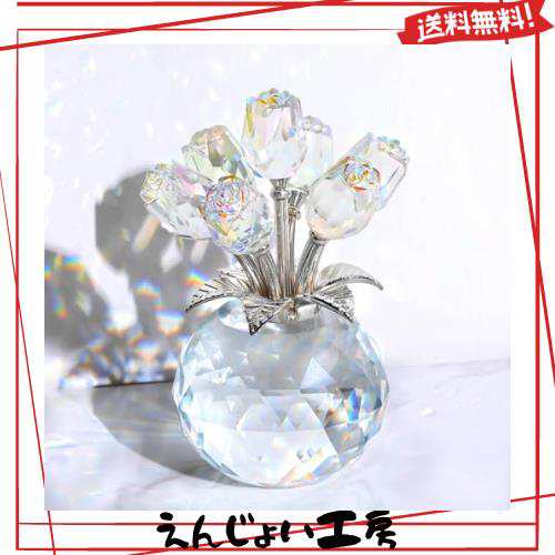 結婚記念日プレゼント 女性 人気 Ｋ9クリスタル透明のバラギフト 枯れないバラの花束 薔薇 置物 誕生日プレゼント 結婚祝い バレンタインの通販は