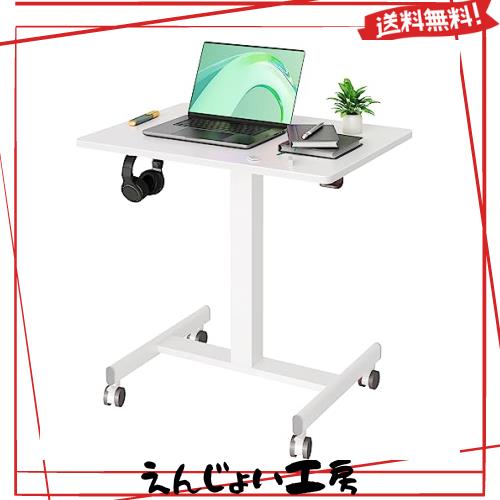 Claiks 昇降デスク ガス圧 スタンディングデスク 昇降式 テーブル 幅65cm*奥行き48cm テレワーク オフィスデスク 在宅ワーク パソコンデ