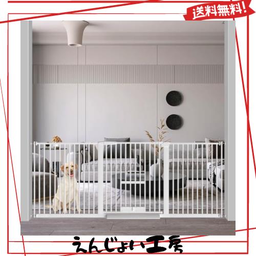 Seogva ペットゲート 3.5cm柵間隔 ペットドア付き 高さ78cm ペットゲート 犬 猫 ゲート ブラック ホワイト 猫用ゲート 過密フレーム付き の通販は 18,240円