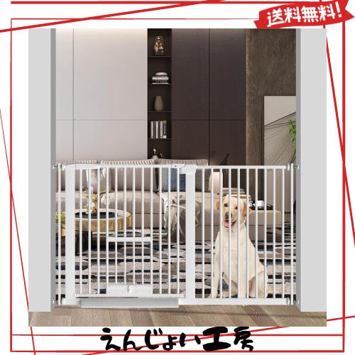 Seogva ペットゲート 3.5cm柵間隔 ペットドア付き 高さ78cm ペットゲート 犬 猫 ゲート ブラック ホワイト 猫用ゲート 過密フレーム付き 14,250円
