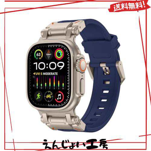 [GLILAVOX] 2024新登場 アップルウォッチ バンド Compatible with ultra2/ultra 49mm Series 10/9/8/7/SE2/SE/6/5/4/3/2/1 46mm/45mm/44mの通販は