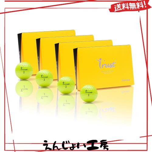 TrustトラストゴルフボールAurora(オーロラ) 被らない 目立つ 飛ぶ 曲がらない 止まるクリスタルウレタンカバー3ピースリアクティブコア(