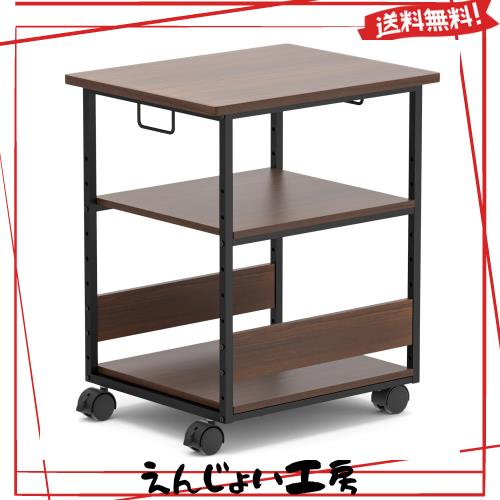 MIYOKI プリンター台 プリンタラック キャスター付き 幅60 奥行50cm 高さ70cm 総耐荷重90kg A3 A4対応 コピー機台 サイド デスク ワゴン 7,919円
