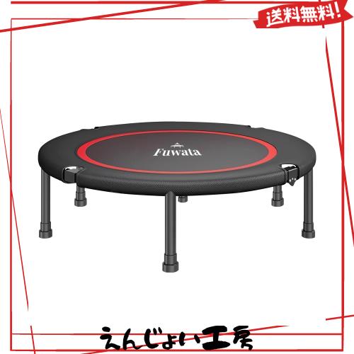 Fuwata トランポリン 室内用 大人用 子供用 大型102cm 耐荷重150kg 静音 折りたたみ ダイエット 家庭用 6本脚 (ブラック)の通販は 7,270円