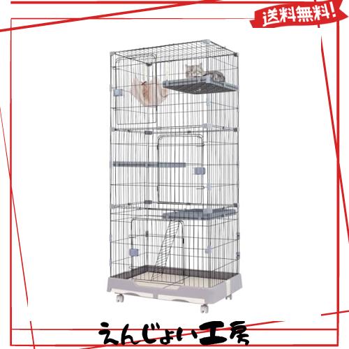 Shinyever 猫 ケージ 猫ケージ キャットケージ 猫ゲージ 3段 大型 82*57*179CM キャスター付き ハンモック付き キャットケージ猫 梯子付の通販は 21,800円