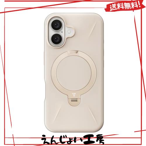 【新型ゼンマイ式 ・高級なデザイン】TORRAS iPhone 16 用 ケース ゼンマイ式スタンド カメラコントロール対応 マグネット搭載 縦横両対