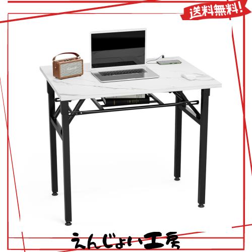 FryLR 折りたたみデスク 大理石柄 組み立て不要 80*60*70CM パソコンデスク ゲーミングデスク ミシン台 折り畳みテーブル 簡易デスク ワ