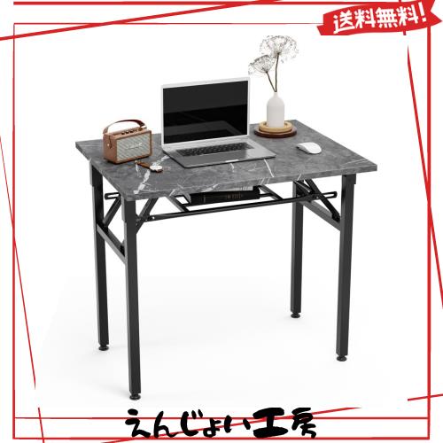FryLR 折りたたみデスク 大理石柄 組み立て不要 80*60*70CM パソコンデスク ゲーミングデスク ミシン台 折り畳みテーブル 簡易デスク ワの通販は 8,192円