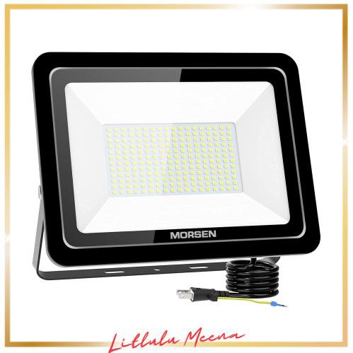 【超薄型・明るい】MORSEN led投光器 LED作業灯 200W 3000ｗ相当 SMD チップ 20000LM 1.8コード PSE適合 IP66防水 昼光色 極薄型 プラグ の通販は 10,553円