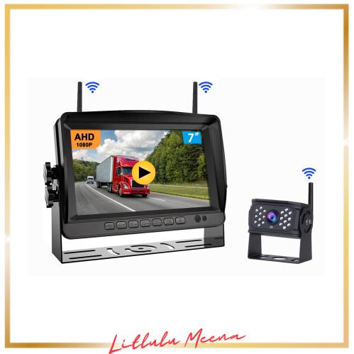 OBEST ワイヤレスバックカメラモニター 車載バックモニター ワイヤレスバックカメラ 7インチIPSモニター 1080P 正像＆鏡像切替 サイド死の通販は