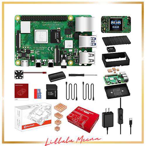 RasTech Raspberry Pi 4 Model B(RAM 8GB) Pi4 8gb セット ラズベリーパイ4b/技適マーク付き/ 32GBのMicroSDカード/ 5V 3A スイッチ付きの通販は