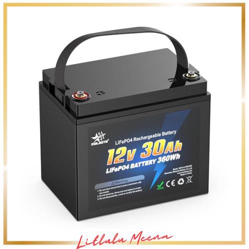 Melasta 12V 30Ah リン酸鉄リチウムイオン LiFePO4バッテリー 216Wh BMS内蔵 5000+サイクル ソーラ/風力蓄電 オフグリッド キャンピング