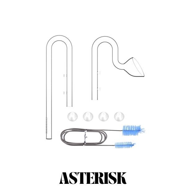 水槽用ガラスリリーパイプセット 掃除ブラシ付属 出水吸水