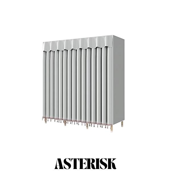 SUKIZUKI ワードローブ カバー付き 頑丈 大容量 ストレージ クローゼット カーテン式 組み立て式 亜鉛メッキ鋼管 無地カバー 耐久性 幅13の通販は