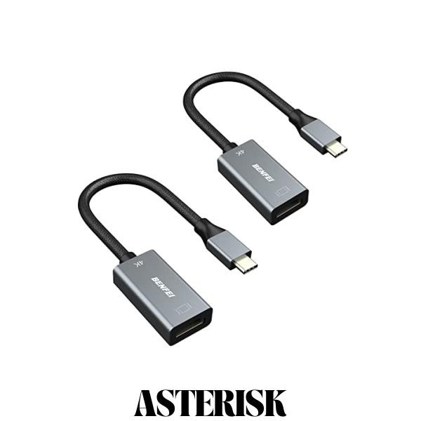 BENFEI 2個 USB C - HDMI 変換アダプタ 4K USB Type-C HDMI アダプタ