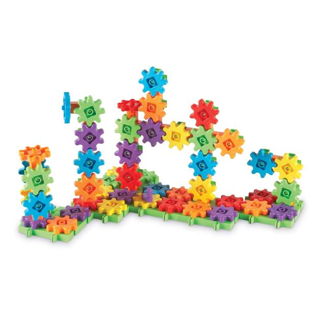 ラーニング リソーシズ(Learning Resources) カラフルギアブロック デラックスセット 100ピース おもちゃ 歯車 LER9162 正規品