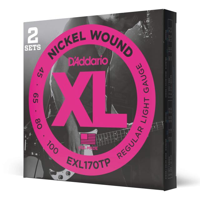 D’Addario ダダリオ ベース弦 ニッケル Long Scale .045-.100 EXL170TP 2setパック 【国内正規品】