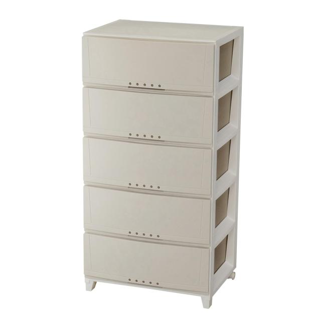 天馬(Tenma) シーンを選ばず使える収納チェスト 日本製 完成品 ルームケース 5段 キャスター付きで移動が簡単 引出しロック付きで抜け落