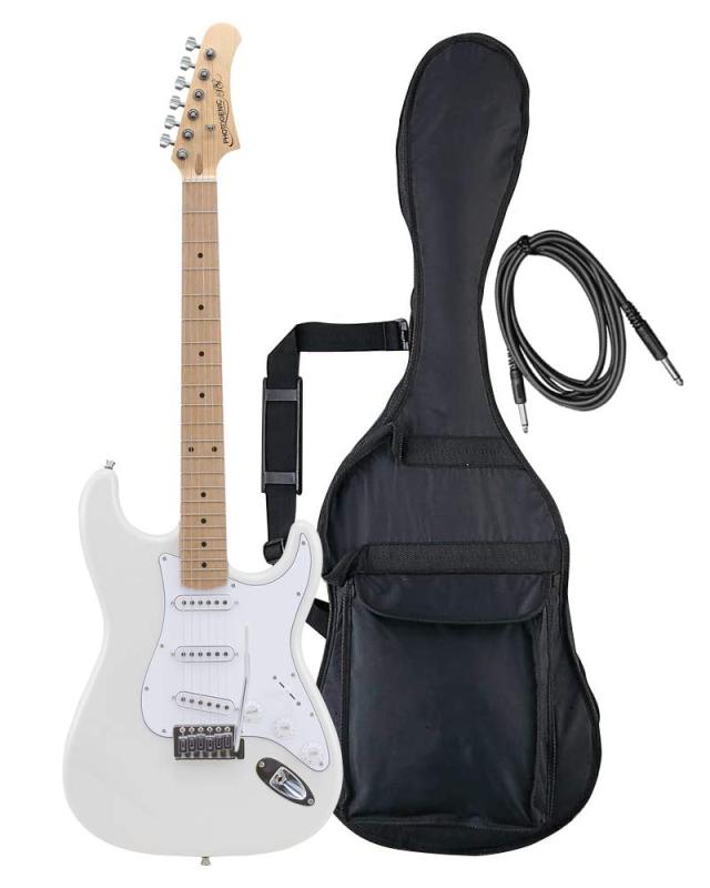 PhotoGenic エレキギター STタイプ ST-180M/WH ホワイト [ソフトケース/シールド/調整用レンチ付属]の通販は 13,972円